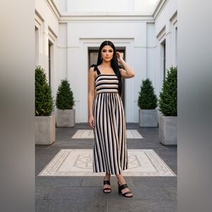 NWOT Zara TRF Collection Striped Midi Dress